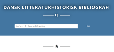 Ny og opdateret version af Dansk Litteraturhistorisk Bibliografi er nu på nettet!