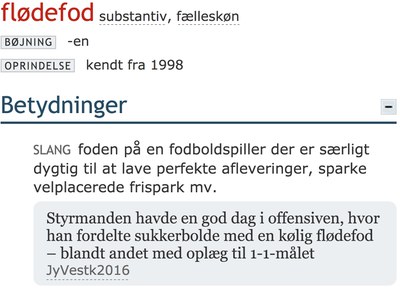 DDO: Flødefod, artikel