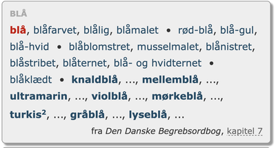 Ord i nærheden: blå